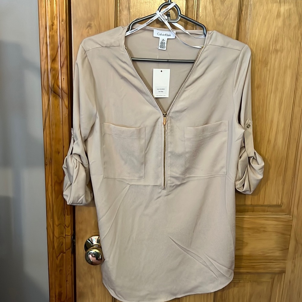 Calvin Klein beige blouse